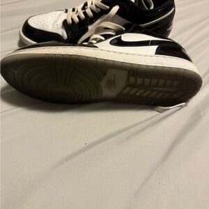 Jordan Black and White Athletic Shoes
